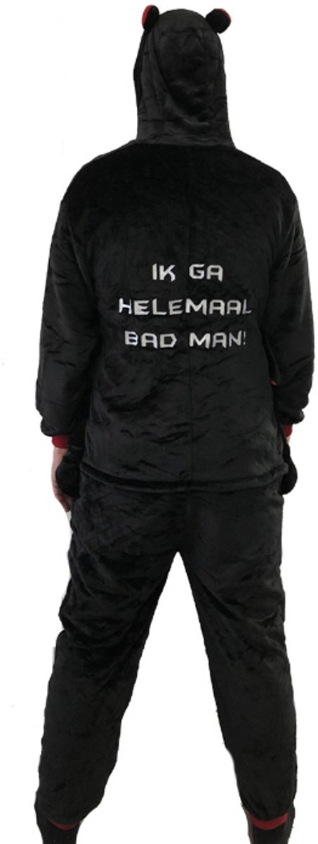 Vleermuis onesie | Ik ga helemaal bad man! L/XL